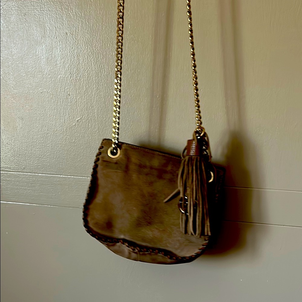 MICHAEL Michael Kors Brown Crossbody Bag with Silver Hardware